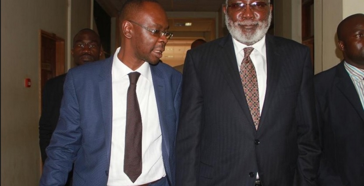 Mwau with his lawyer, Omwanza Ombati Former MP Harun Mwau Challenges President Uhuru's October 26th Victory at the Supreme Court