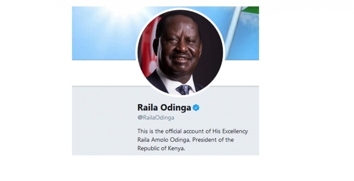 Raila Declares Himself "President of the Republic of Kenya" on Twitter