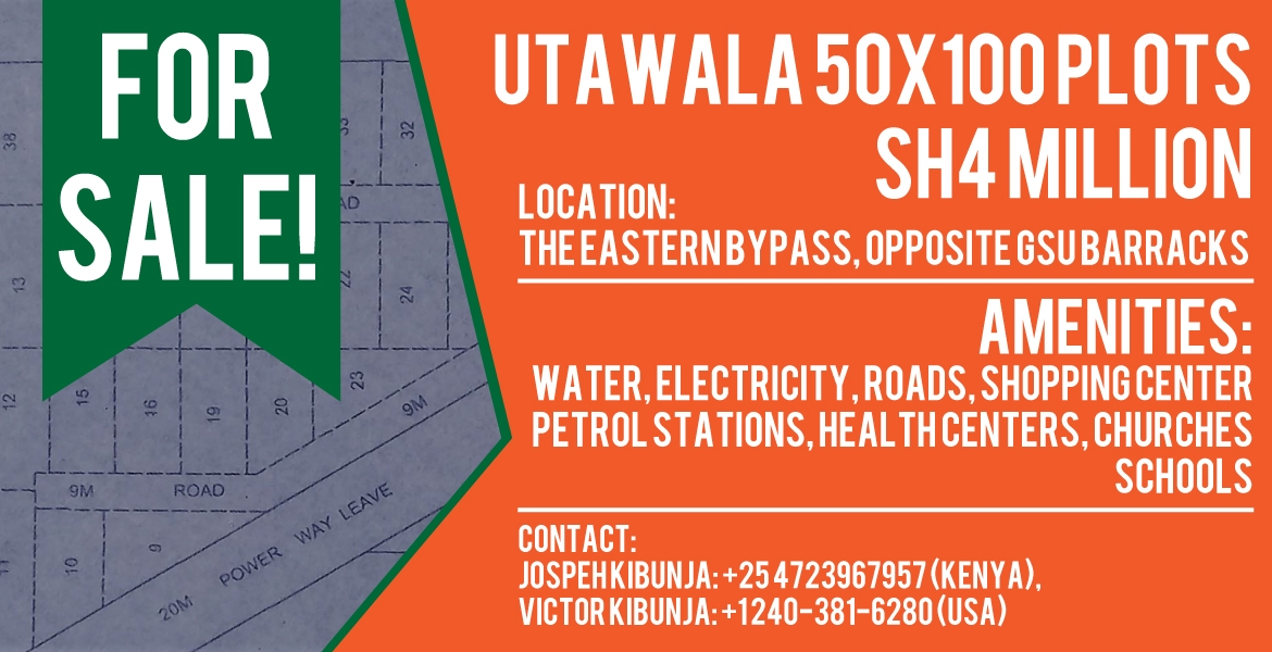 50x100 Plots Available for Sale in Nairobi’s Utawala Area