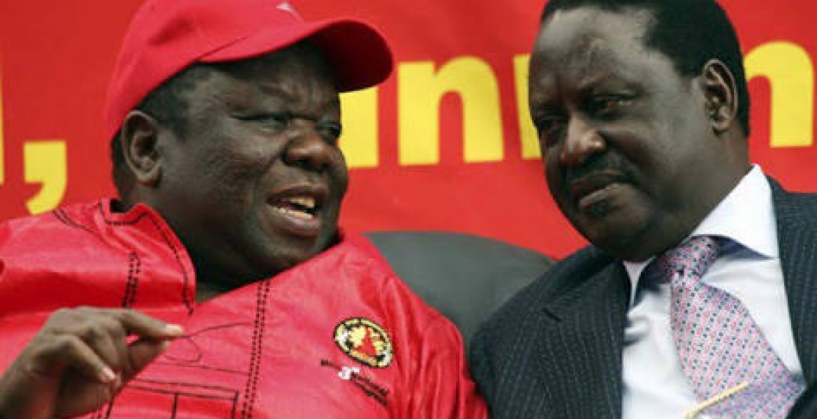 Image result for raila and Tsvangirai