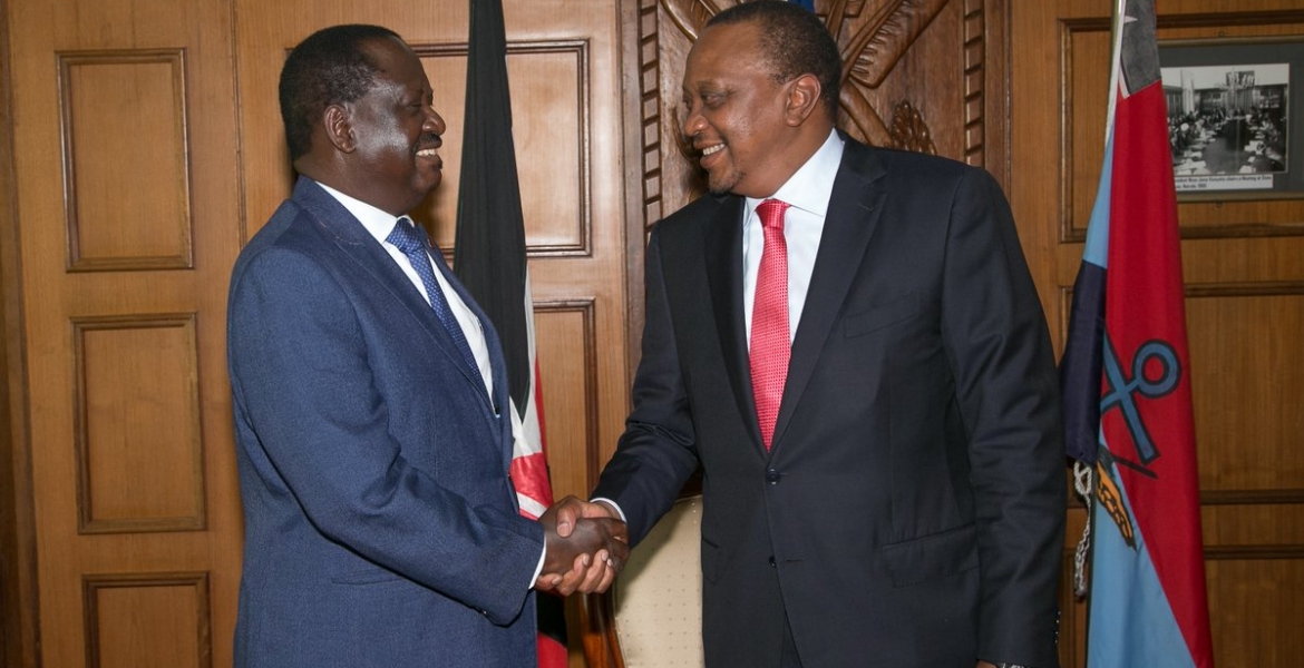 President Uhuru, Raila Bury the Hatchet, Pledge to Work Together