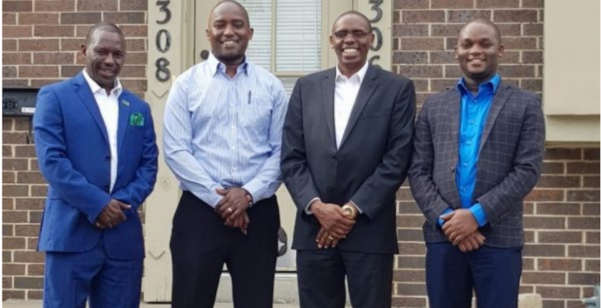 Mr. George Wachiuri – the Optiven Group Chief Executive Officer (second from right) with the Optiven Group team at the Kansas City offices. Kenyan Real Estate Firm Optiven Opens Office in the US