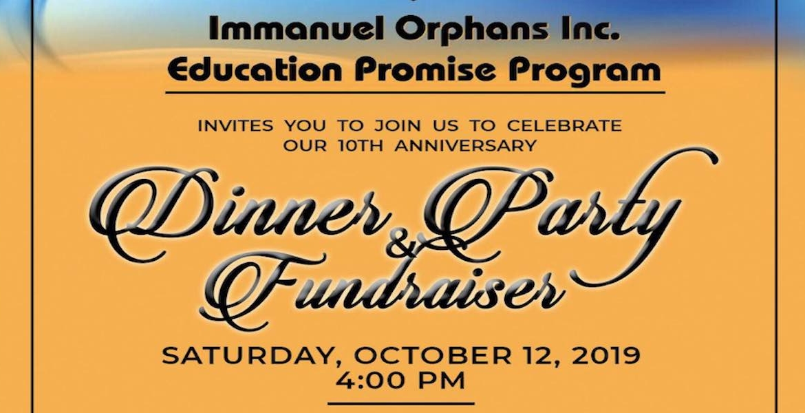 Immanuel Orphans, Inc Dinner Party & Fundraiser in Baltimore, Maryland: Sat, October 12th, 2019