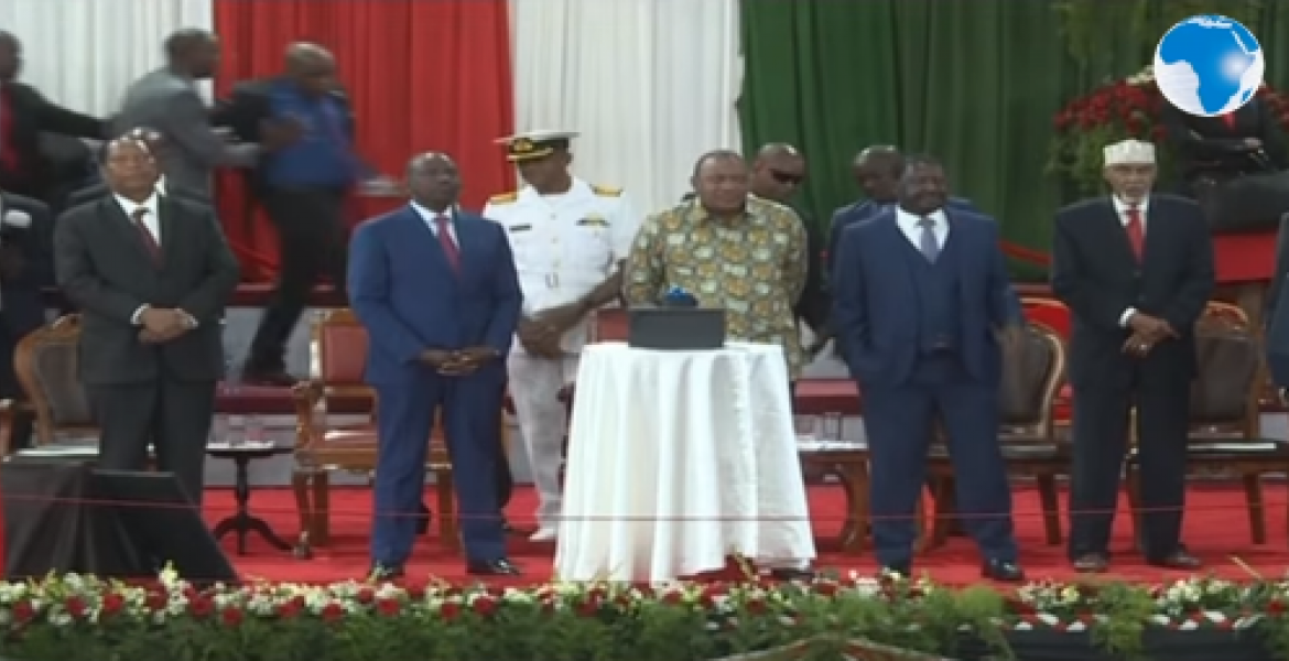 [VIDEO] Dennis Itumbi Bundled Out of Main Dais by Uhuru’s Bodyguard