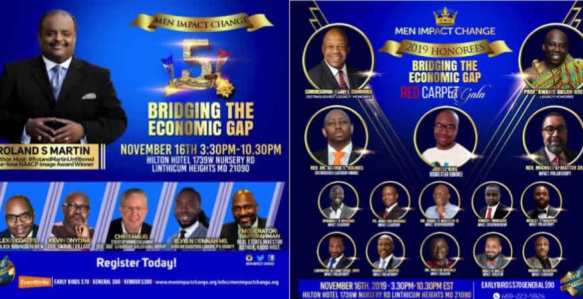 INVITE: Men Impact Change 5th Year Anniversary Gala: Nov 16th in Baltimore, MD