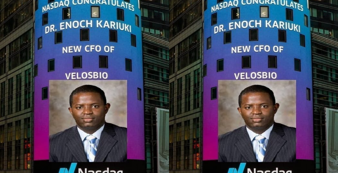 Kenya's Dr. Enoch Kariuki Honored by Nasdaq with NY Times Square Billboard