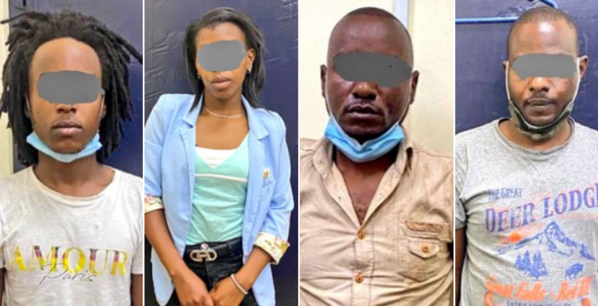 DCI detectives Arrest Four Kenyans Luring Foreigners Via Dating Sites Before Robbing Them