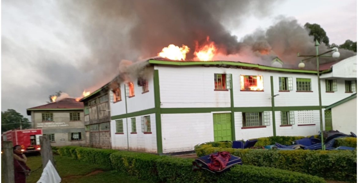 Kakamega High School Closed as Fire Destroys Two Hostels, 16 Students Arrested