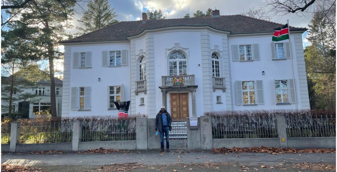 Miguna Miguna at the Kenyan Embassy in Berlin Kenyan Embassy in Berlin Refused to Issue Me Travel Documents, Miguna Miguna Says