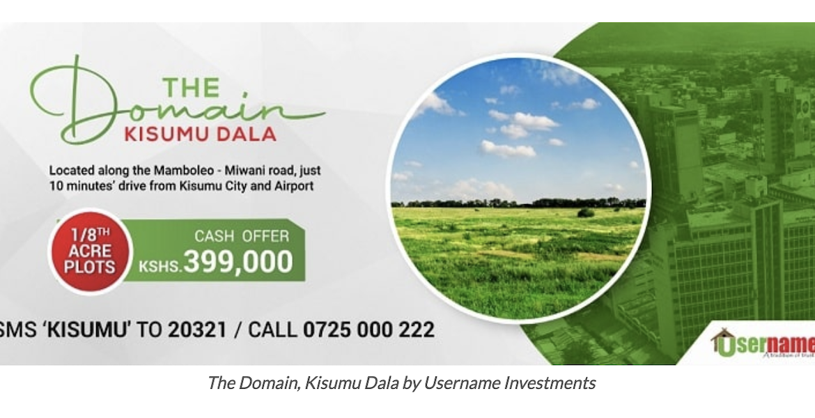 Plots for Sale: The Domain, Kisumu Dala