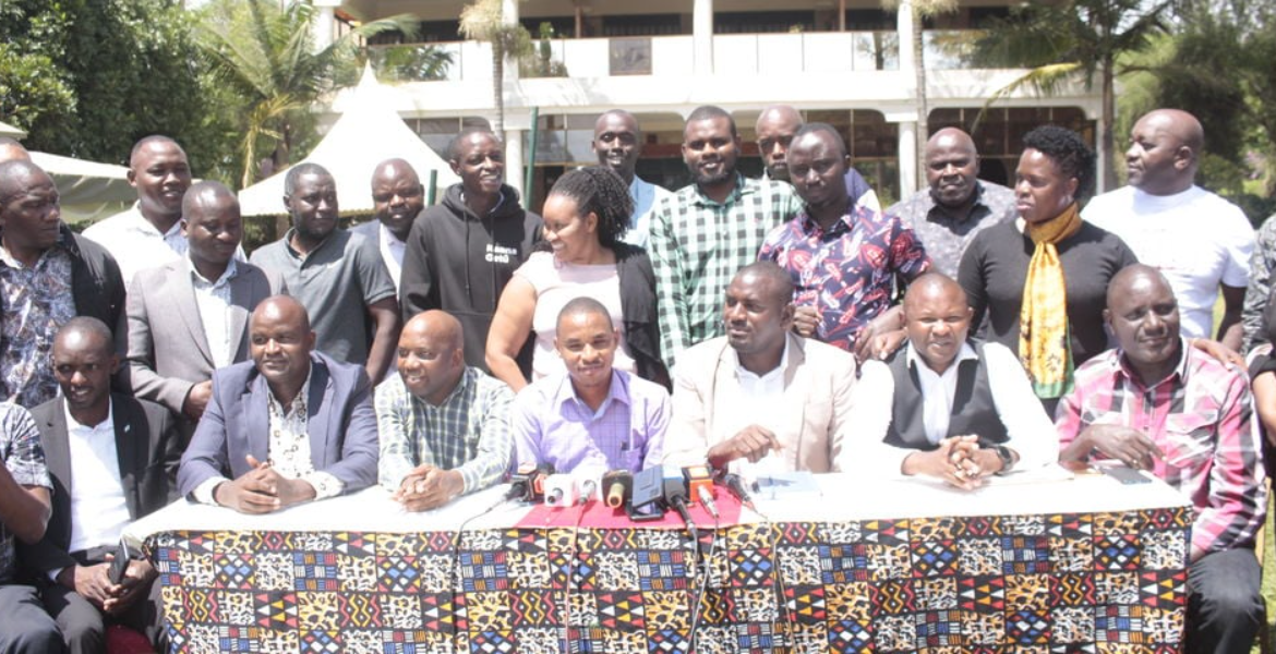 A Section of Meru MCA's During a Press Conference on Wednesday Reprieve for Governor Mwangaza as 40 MCA's Oppose Her Impeachment
