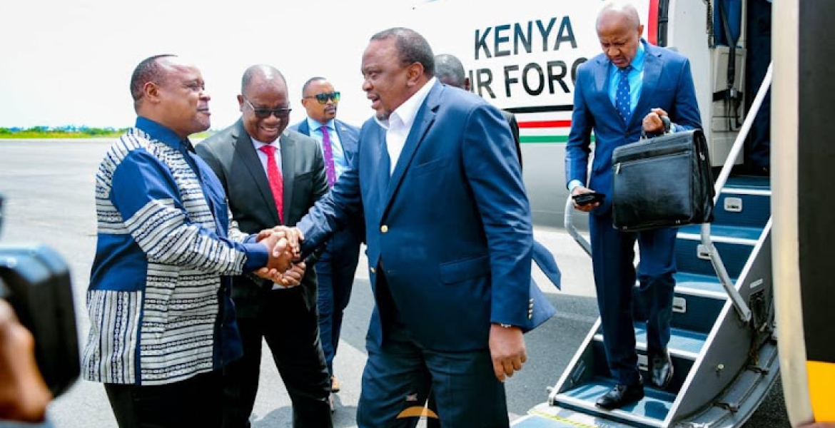 Former President Uhuru Kenyatta Lands In Bunjubura Uhuru Kenyatta Lands in Bujumbura for DRC Peace Talks