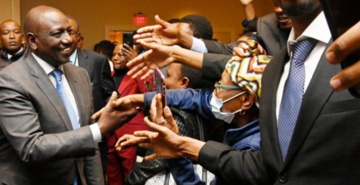 President William Ruto Interacting With Kenyans in the US How Last-Minute Encounter With Ruto Helped Woman Raise Sh16.7 Million in the US