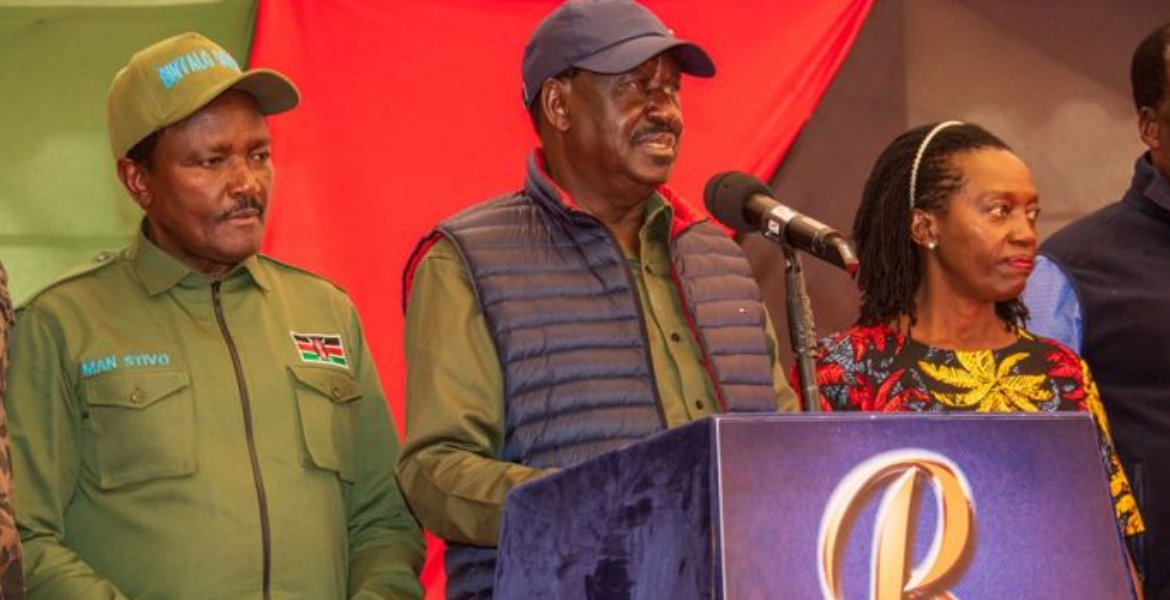 Azimio leaders at an Event on May 2, 2023 Raila Claims Gachagua's Family Might Have Collaborated With Colonialist