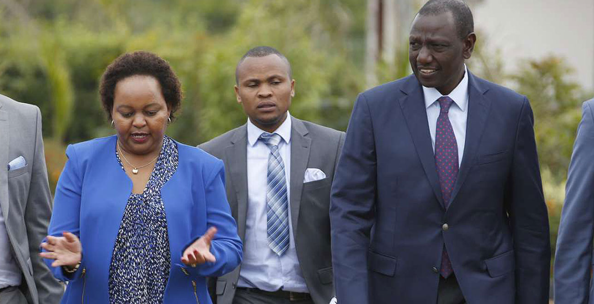 President William Ruto (Right) and Kirinyaga Governor Anne Waiguru (Left) Ruto to Launch Affordable Housing Project in Kirinyaga