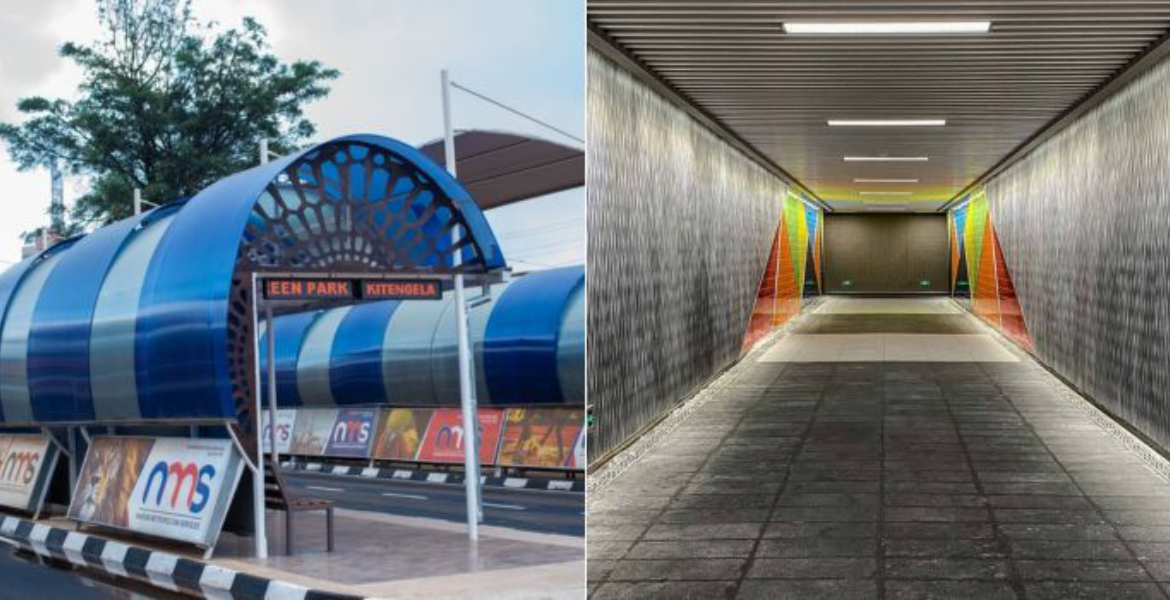 Photo collage of the Green Park Terminus in Nairobi and a design of an underpass similar to what would be constructed in Nairobi Govt Initiates Plan to Build Nairobi CBD Underpass in New Design