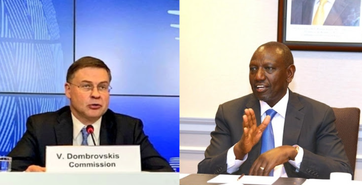 EU Trade Commissioner Valdis Dombrovskis With President William Ruto Kenya to Enjoy Duty-free Access to EU Market in New Partnership