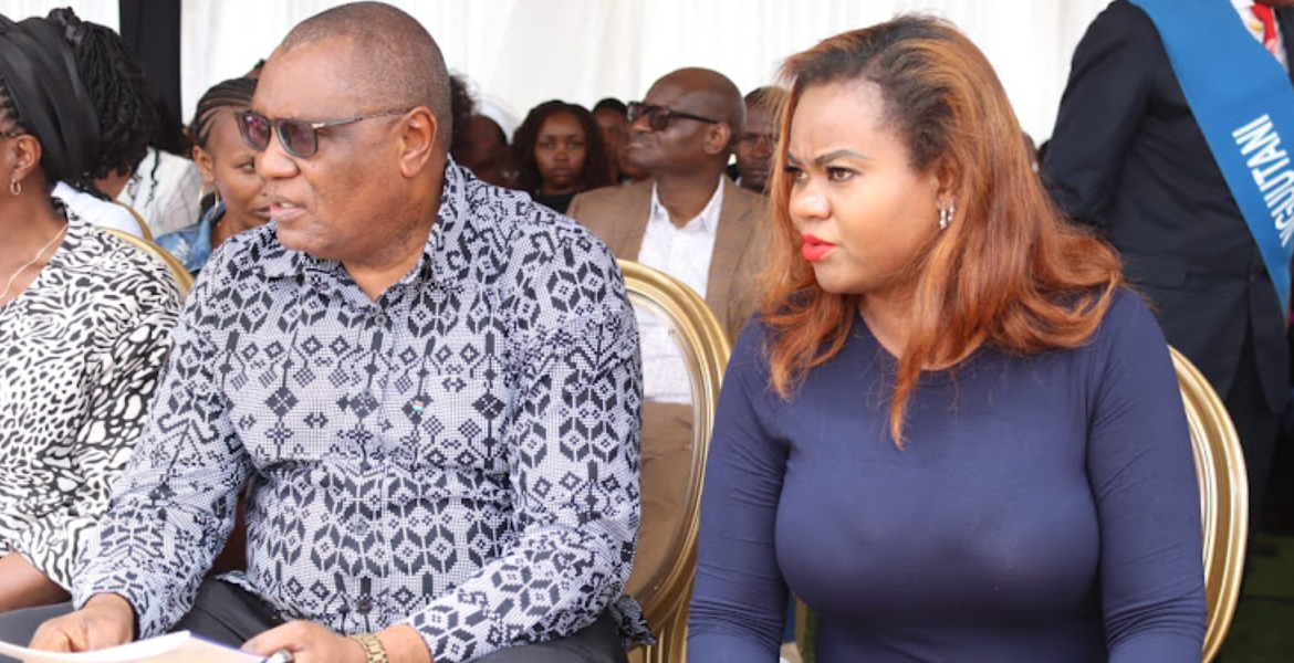 Kitui Women Rep Irene Kasalu and Kitui Rural MP Bonny Mwalika During a Burial Ceremony at Nguutani God is Punishing You Through Ruto, Kitui MP Tells Locals