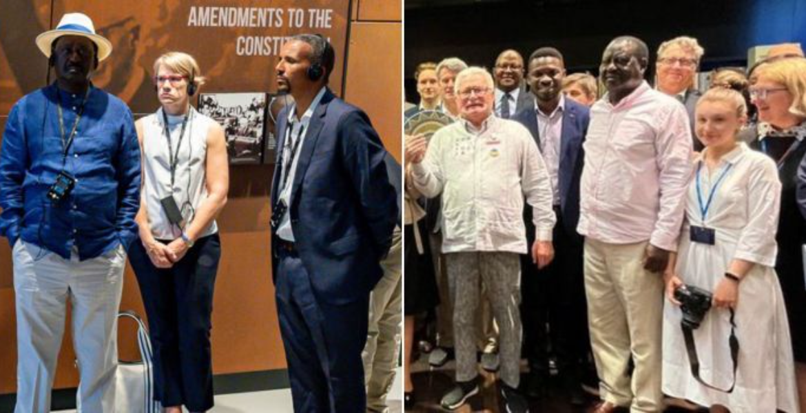 Former Prime Minister Raila Odinga and Other World Leaders at the Rolling Back Authoritariansm Conference in Poland on June 23, 2023 Raila Attends Round Table Discussion With World Leaders on Ensuring Fair Elections