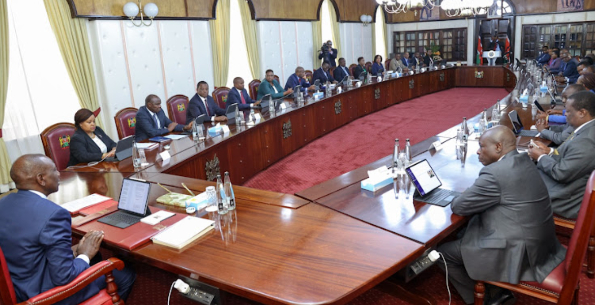 President William Ruto Chairs a Cabinet Meeting on June 27, 2023 Kenya Cabinet Approves Stringent Anti-Money Laundering Bill