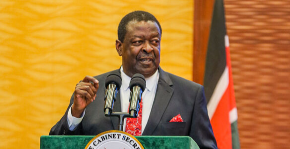 Prime Cabinet Secretary Musalia Mudavadi Mudavadi Slams Court for Suspending Finance Act Implementation