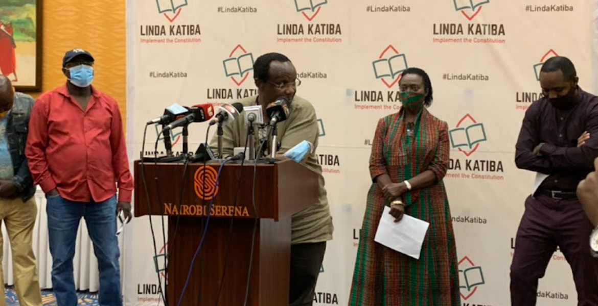 Members of the Katiba Forum Group During a Press Conference in Nairobi on November 30, 2020 Karua, Ndii Clash Over Claims Ruto Funded Linda Katiba