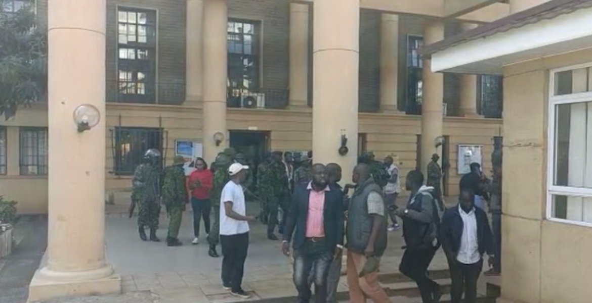 Police are Seen Chasing Journalists Away Police Rough up Journalists Covering Babu Owino's Bail Ruling