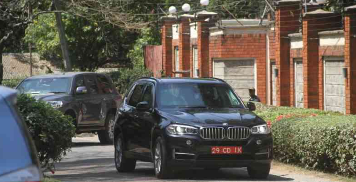 Special Envoy Cars Leaving Wiper Party Leader Kalonzo Musyoka Home Azimio Top Brass Meet US, Canada Diplomats at the Home of Kalonzo