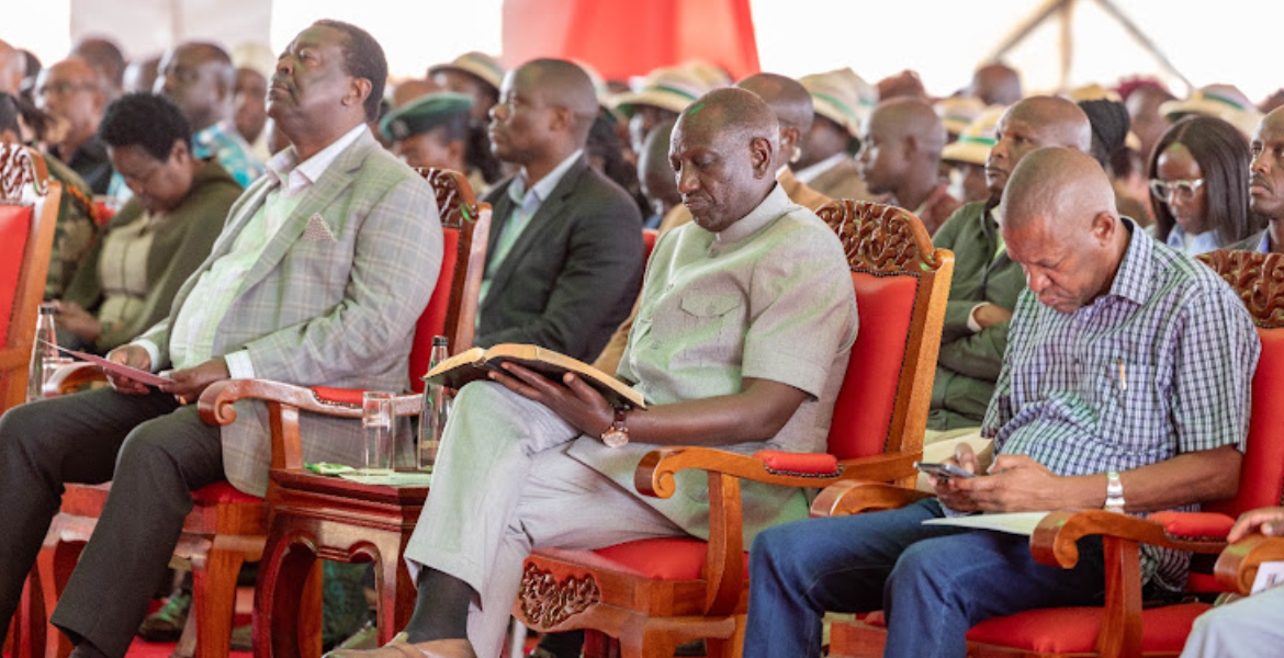 President William Ruto at Mwatunge grounds in Taita Taveta county on July 23, 2023 Demos, Witchcraft Will Not Lower Cost of Unga, Says Ruto