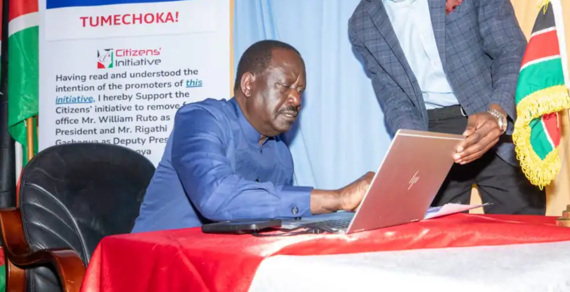 Azimio la Umoja Leader Raila Odinga Appends His Signature to Launch Signature Collection Drive Azimio Diaspora Joins Signature Collection Drive to Oust Ruto