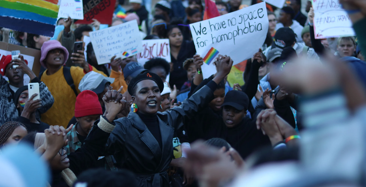 PLO Lumumba Faces Hostile Crowd in South Africa PLO Lumumba Faces Hostile Crowd in South Africa