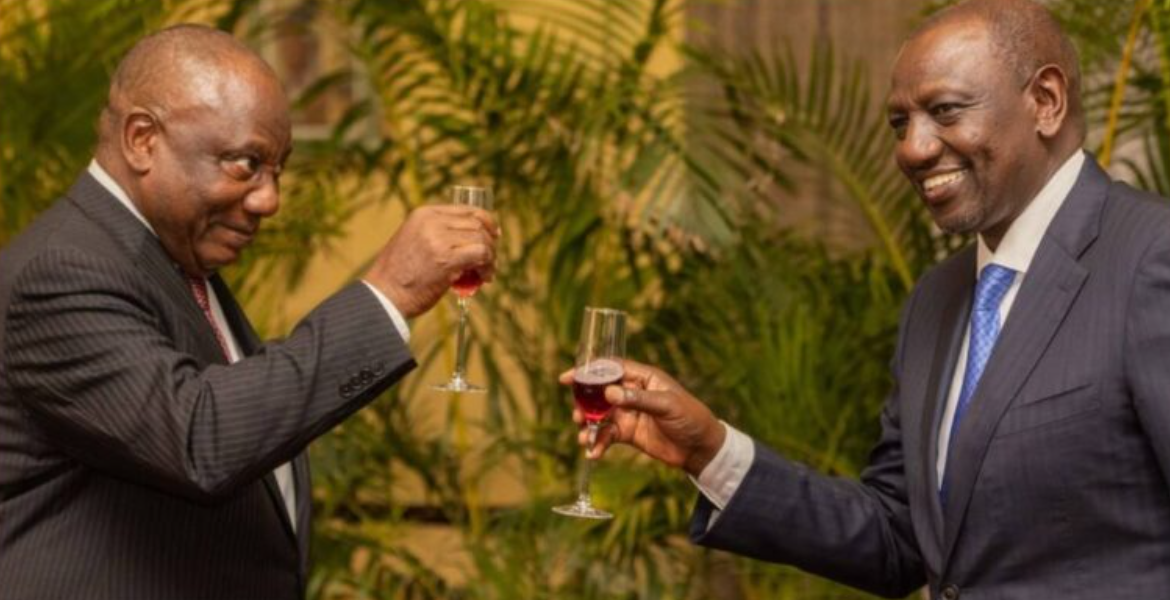 President Ruto With his South African Counterpart Cyril Ramaphosa at State House, Nairobi in November 2022 Ruto Declines Ramaphosa's Mediation Offer, Odinga Says