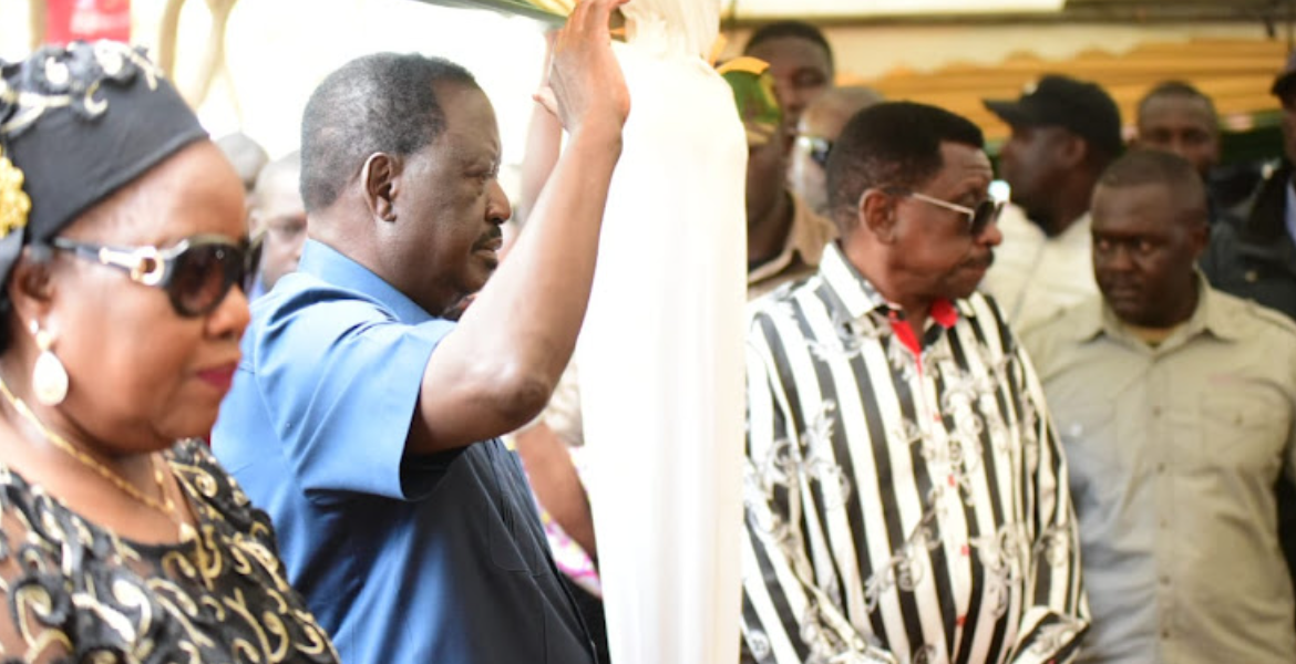 Opposition Leader Raila Odinga Salutes Bodies of Five People Who Died During the Recent Anti-government Protests Raila Calls Out 'Silent' Envoys Over Alleged Police Brutality