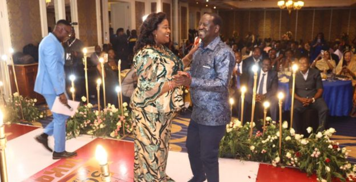 Ida and Raila Odinga Take to the Dance Floor at a Party at Villa Rosa Kempinski in Nairobi on August 24, 2023 Raila Throws Ida Lavish Birthday and Anniversary Party