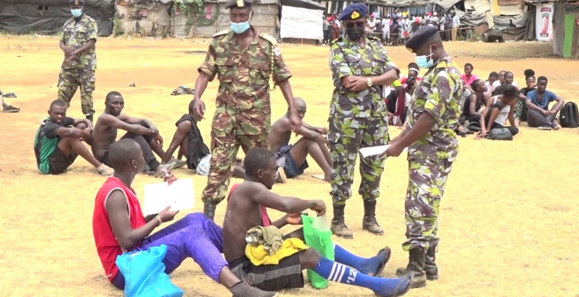 Young Men Turn up for the Kenya Defence Forces KDF Kicks off Recruitment