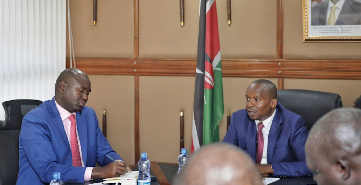 Interior CS Kithure Kindiki in an Early Morning Meeting With Senior Officers From the Immigration Depertment on September 8, 2023 Kenya Passport Backlog: Kindiki Meets Immigration Officers at Nyayo House