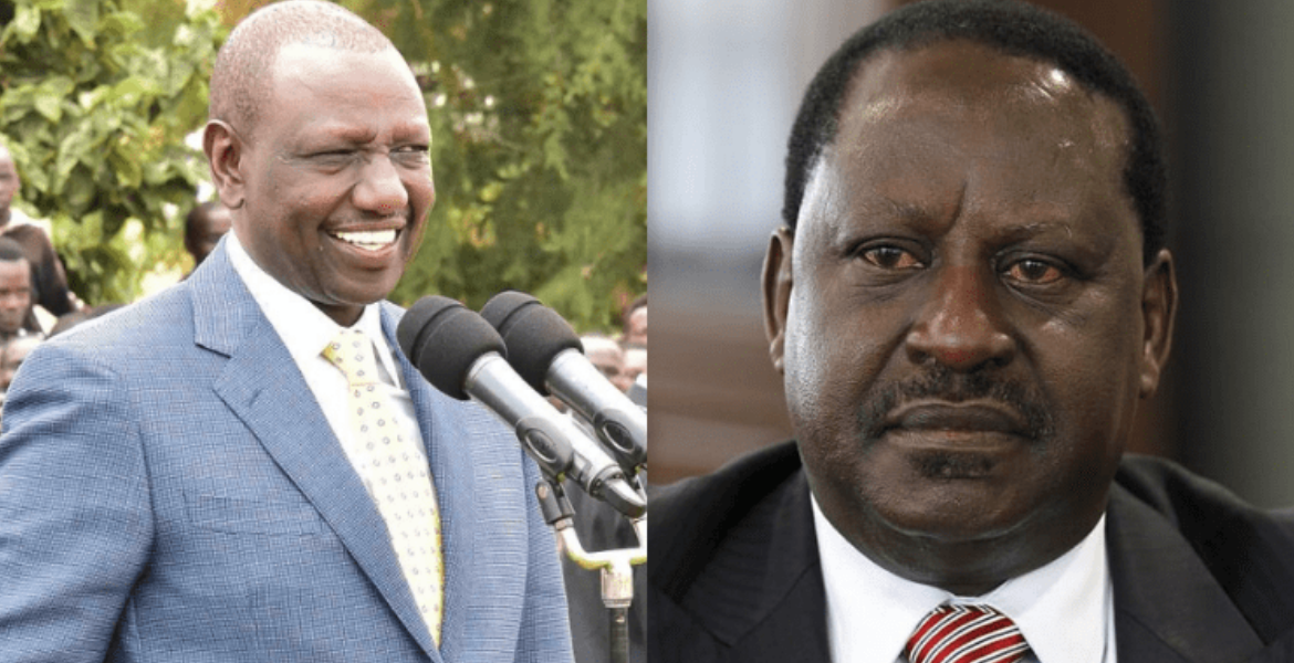 President William Ruto and Azimio Leader Raila Odinga Raila Odinga Lays Trap for President William Ruto as ODM Seeks to Punish Rebels