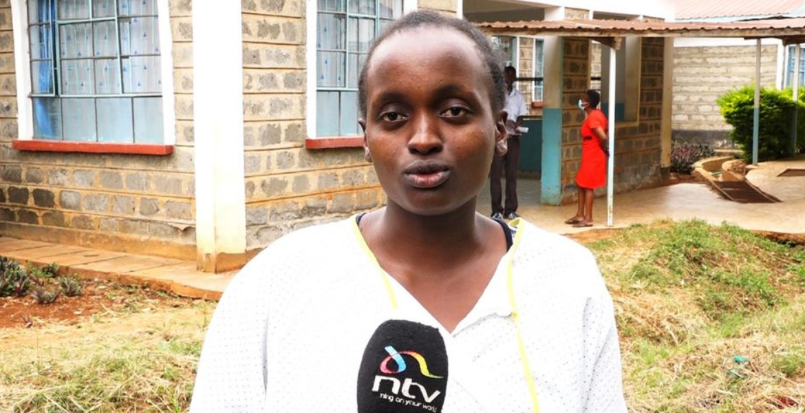 Ms Evaline Wairimu Speaks to Journalists at Kirwara Hospital in Gatanga, Murang’a County Relief as Murang’a Level Five Hospital Doctors Pull Out Needle Left in Woman's Birth Canal