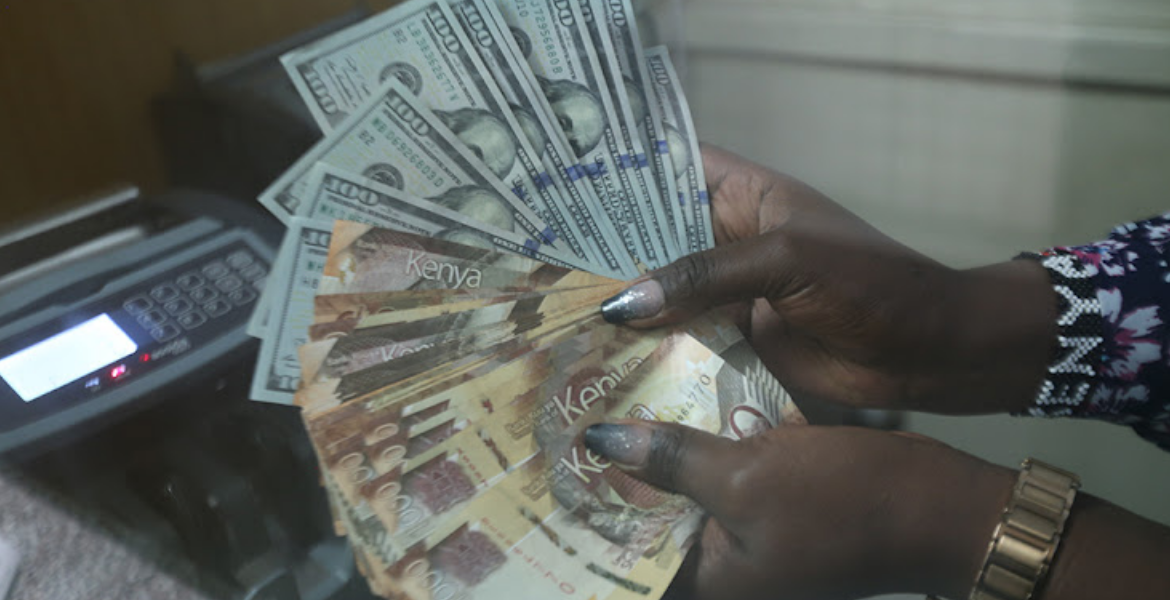 A Cashier at a Nairobi Forex Bureau Counts Dollars and Shillings Pressure on Forex Reserves as Kenya Diaspora Inflows Drop in August