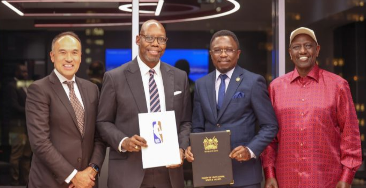 Kenya Inks a Deal With National Basketball Association(NBA) Ruto Signs a Deal With NBA to Open an Office in Nairobi