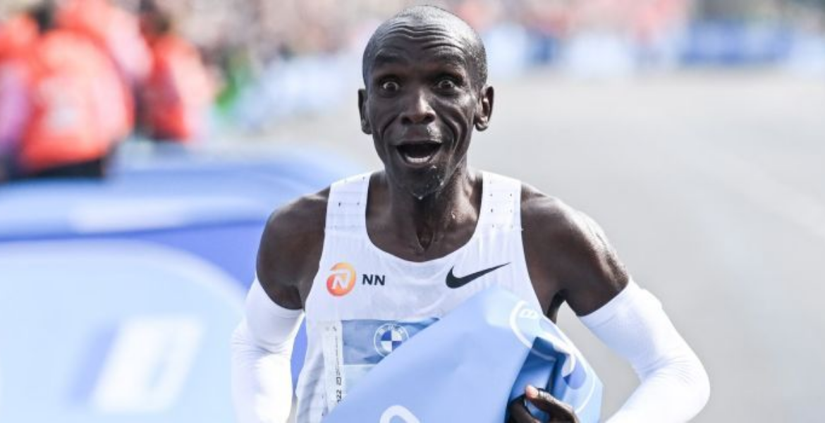 Legend marathon runner Eliud Kipchoge Reacts After Shattering His Own Record During Berlin Marathon Eliud Kipchoge Rules Berlin Again!