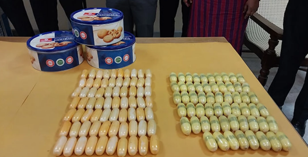 The Narcotics Were Found Concealed Inside Three Metal CookieTins Inside His Hand Luggage Kenyan Car Dealer Arrested With 4 Kilos of Cocaine in Sir Lankan Airport