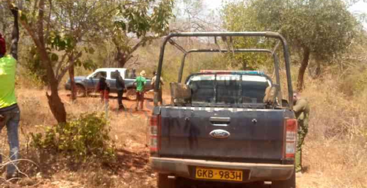 Police at the Crime Scene in Mbeere South, Embu County Two Brothers Arrested for Killing Their Mother's Lover for 'Insisting on Sleepover'