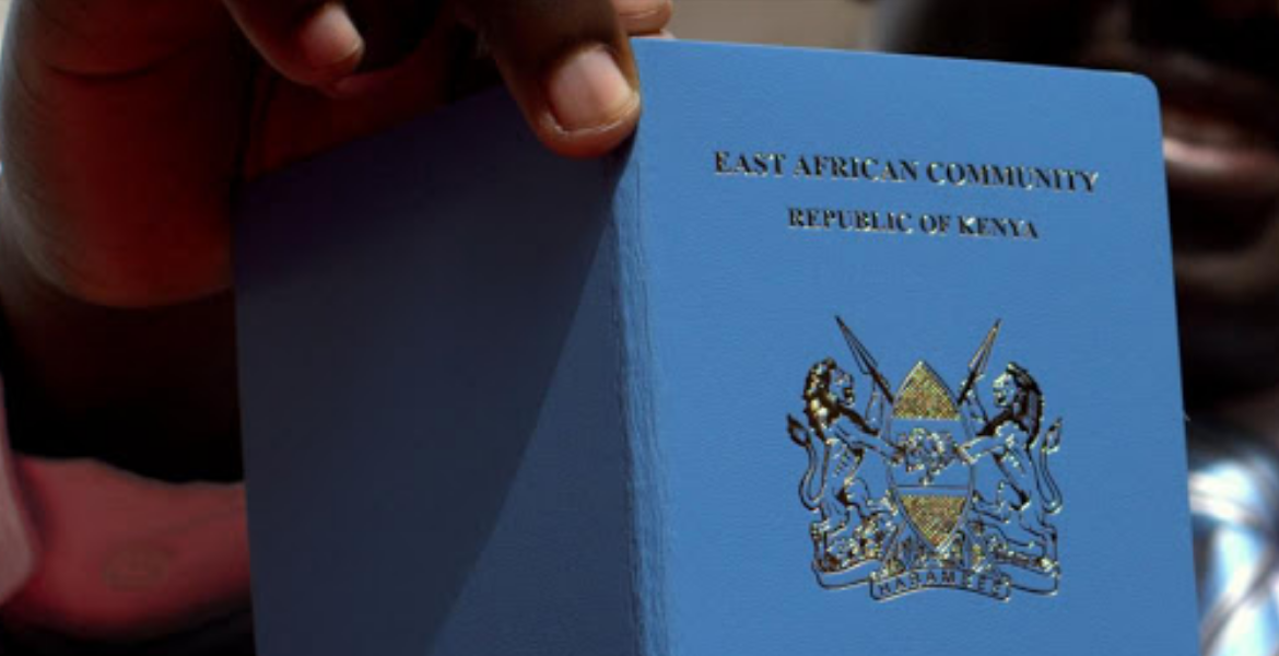 An Immigration Staffer Holds an e-passport at Nyayo House 70,629 More Kenyan Passports Ready for Collection