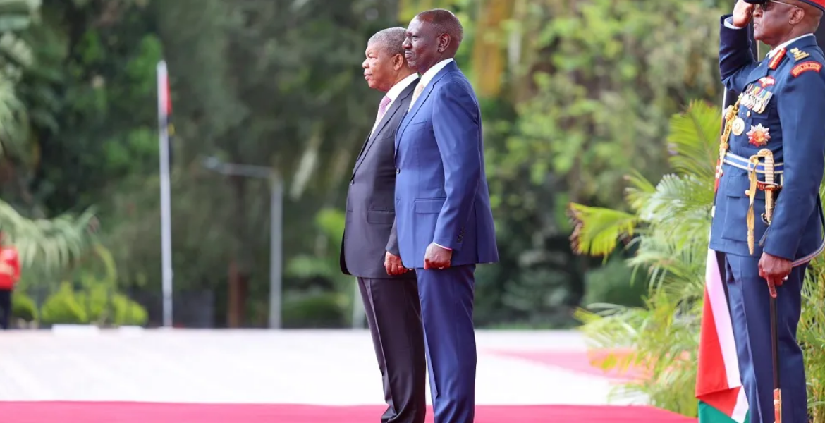 President of Angola Joao Lourenco (left) and President of Kenya William Ruto Kenya Waives Visa Requirement for Angola Nationals