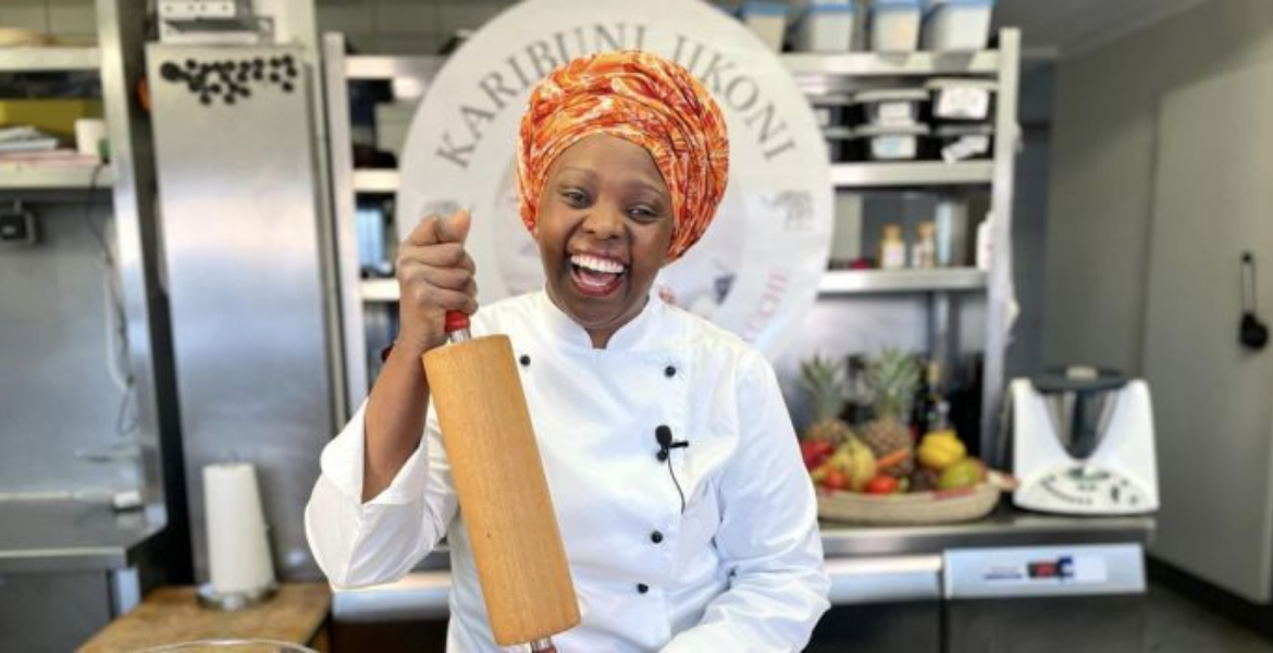 Chef Carol Waithera at her Restaurant in Germany Lawyer Turned Chef: Kenyan Woman Running Own Restaurant in Germany