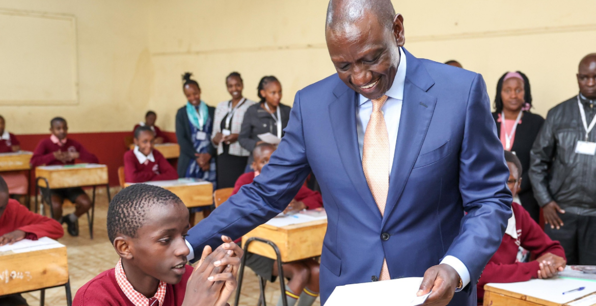 President William Ruto KCPE, KPSEA Exams Begin Nationwide