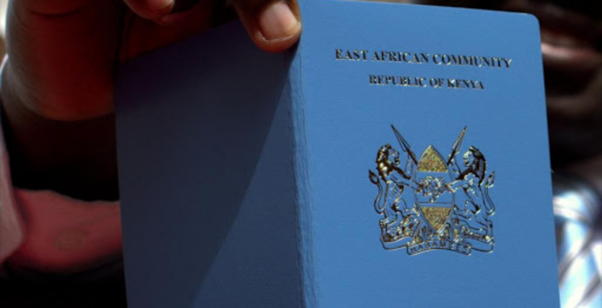 An Immigration Staffer Holds an e-passport at Nyayo House 13,290 Kenyan Passports Ready for Collection Starting Monday