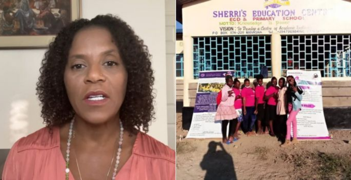 Photo Collage of Sherri Gonzalez and Sherri Education Centre in Karagita, Naivasha Kenyan Bishop Swindles US Donor Millions Meant for Children's Home
