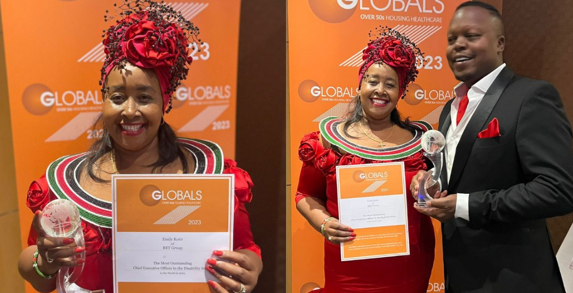 The Prize for the Best CEO Supporting Those With Disabilities Went to a Kenyan Woman who is now Residing in Australia Kenyan Woman Honored in London for Helping People with Disabilities
